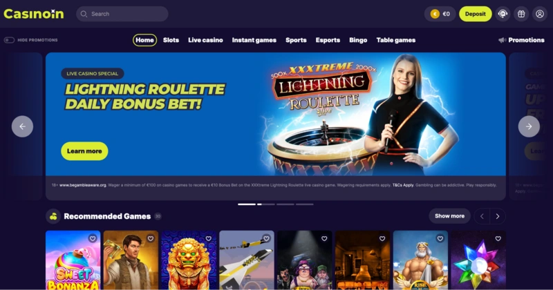 Casinoin Homepage