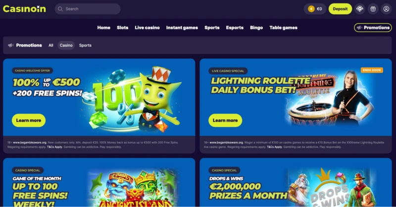Casinoin Promotions